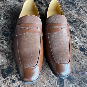 Calvin Klein Rich Brown Leather Loafers